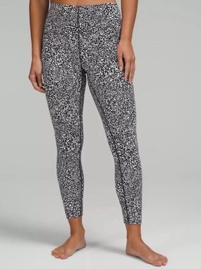 Lululemon InStill High-Rise Tight Black & White Speckled Leggings Size 10